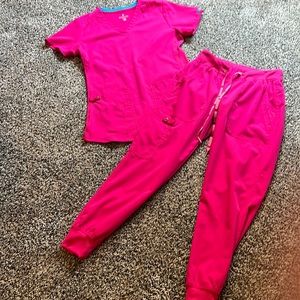 Pink scrub set